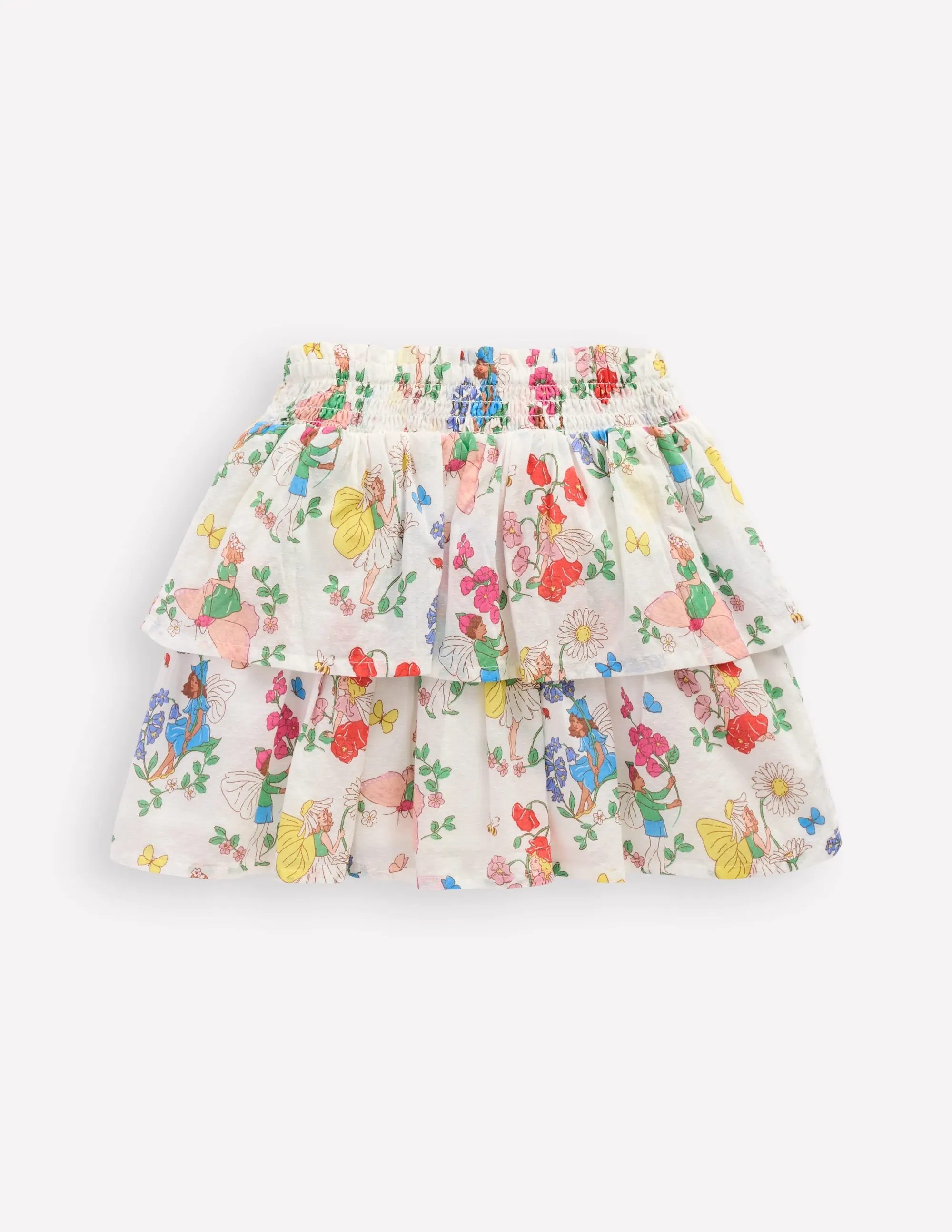 Tiered Woven Skirt-Multi Flower Fairy
