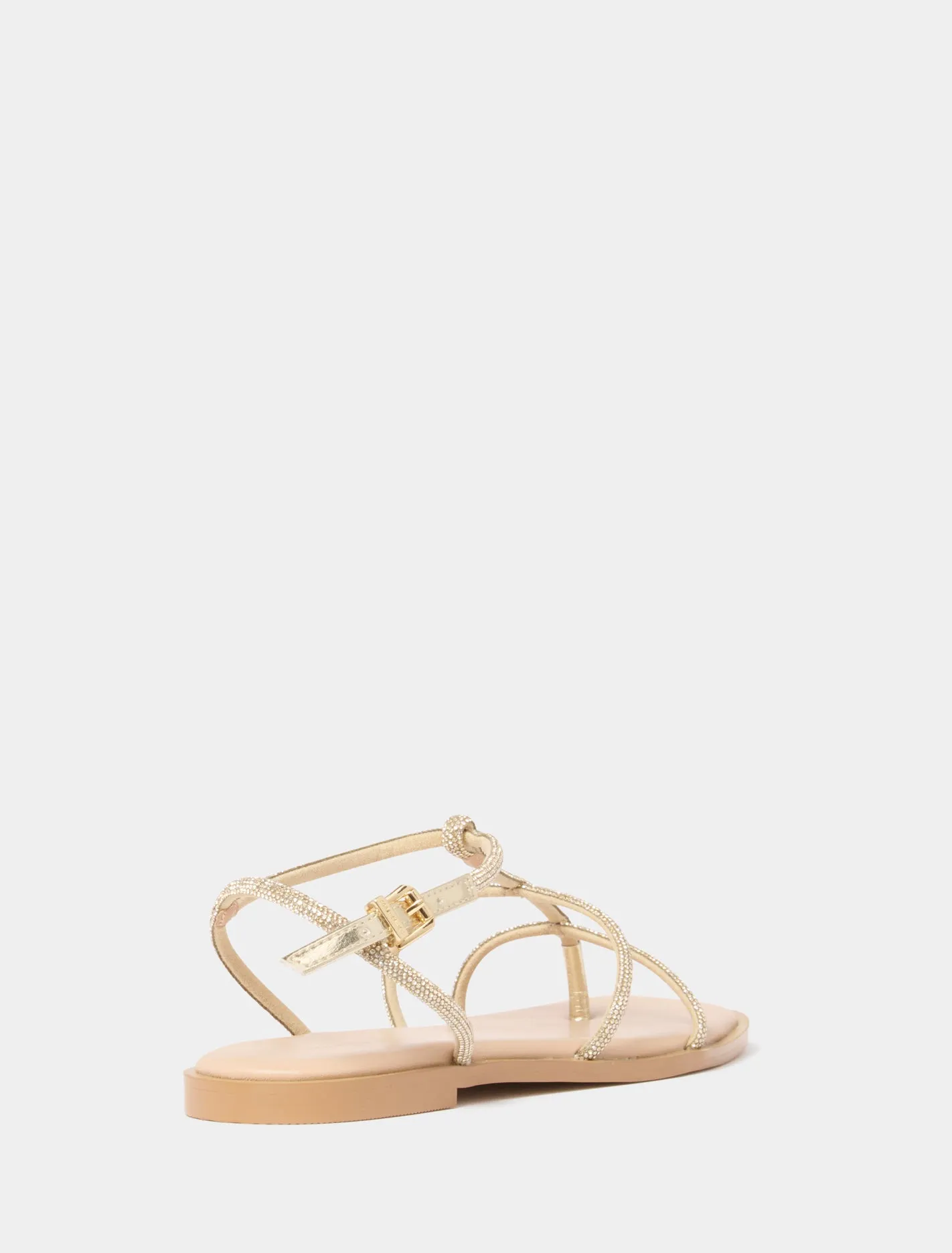Trixie T-Bar Diamante Flat Sandal