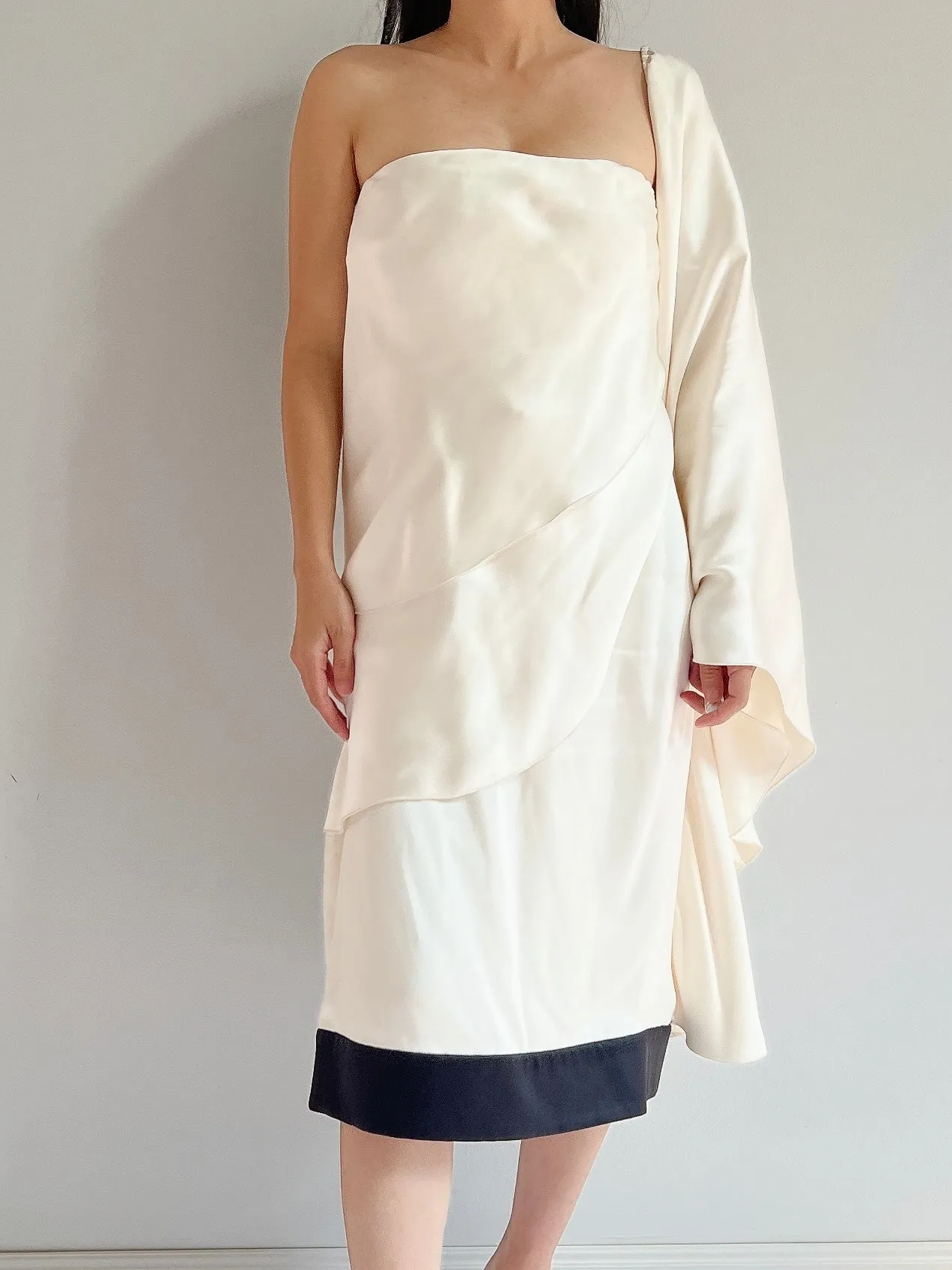Vintage Giorgio Armani Silk Tiered Dress - L/45