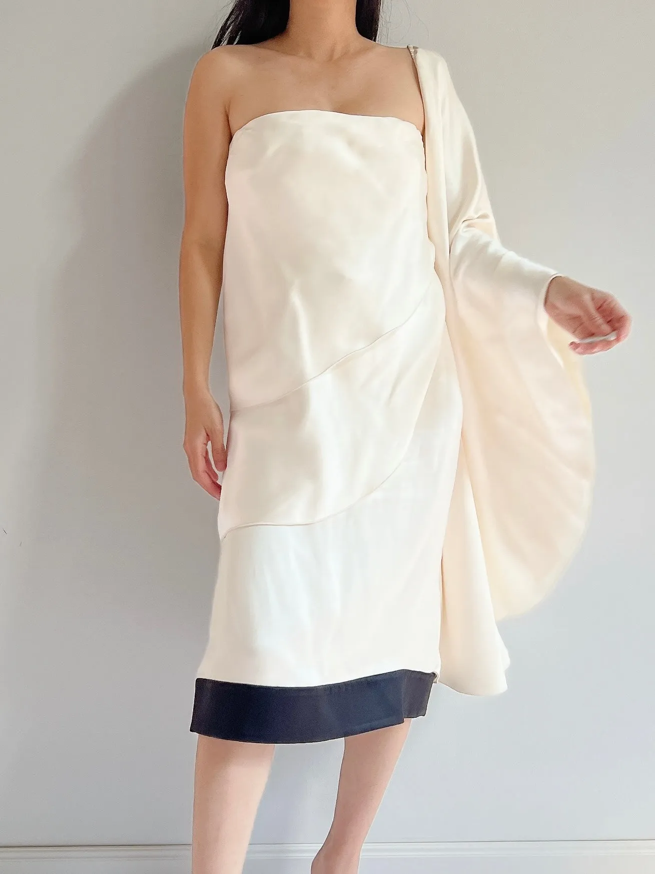 Vintage Giorgio Armani Silk Tiered Dress - L/45