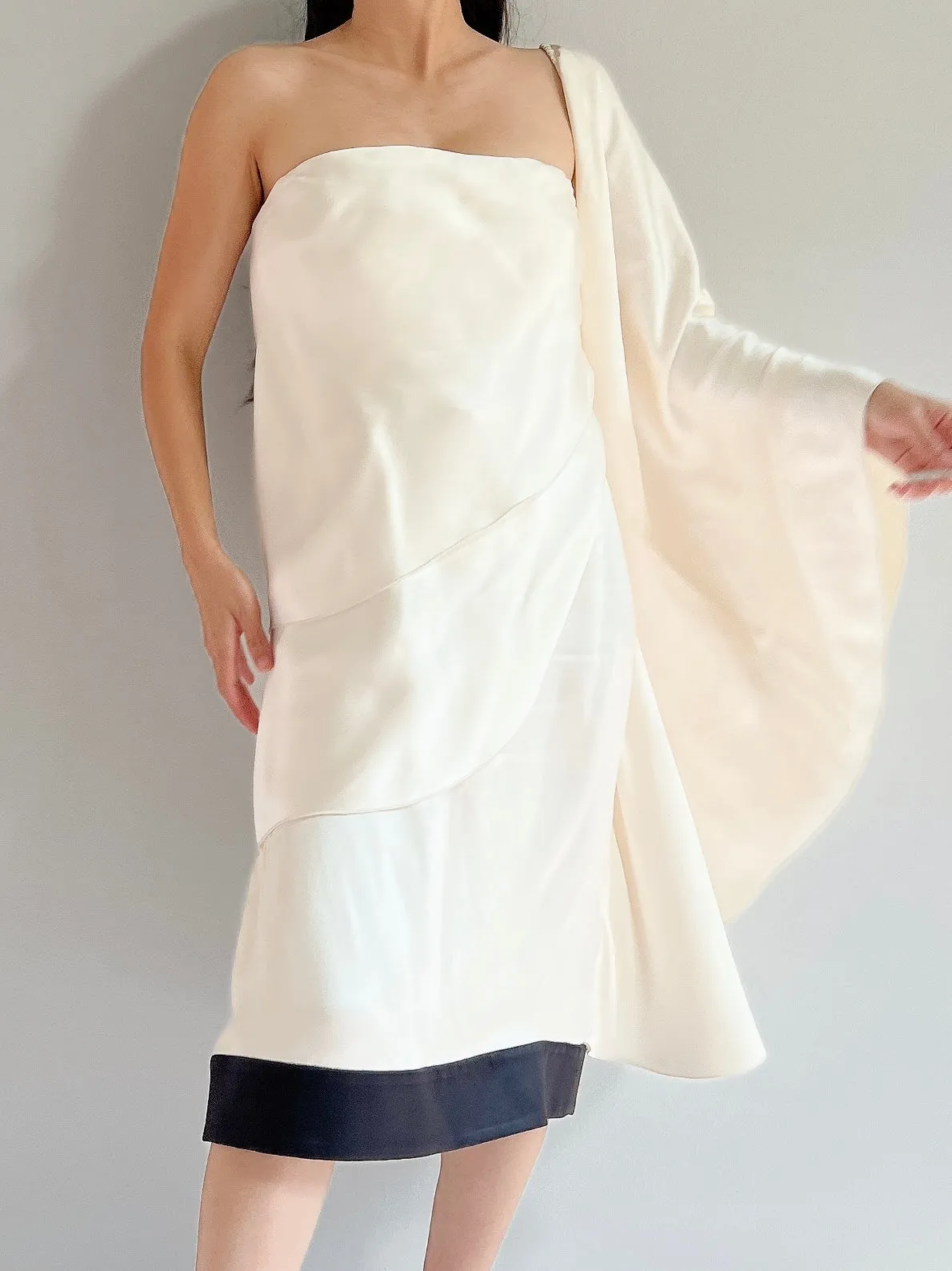 Vintage Giorgio Armani Silk Tiered Dress - L/45