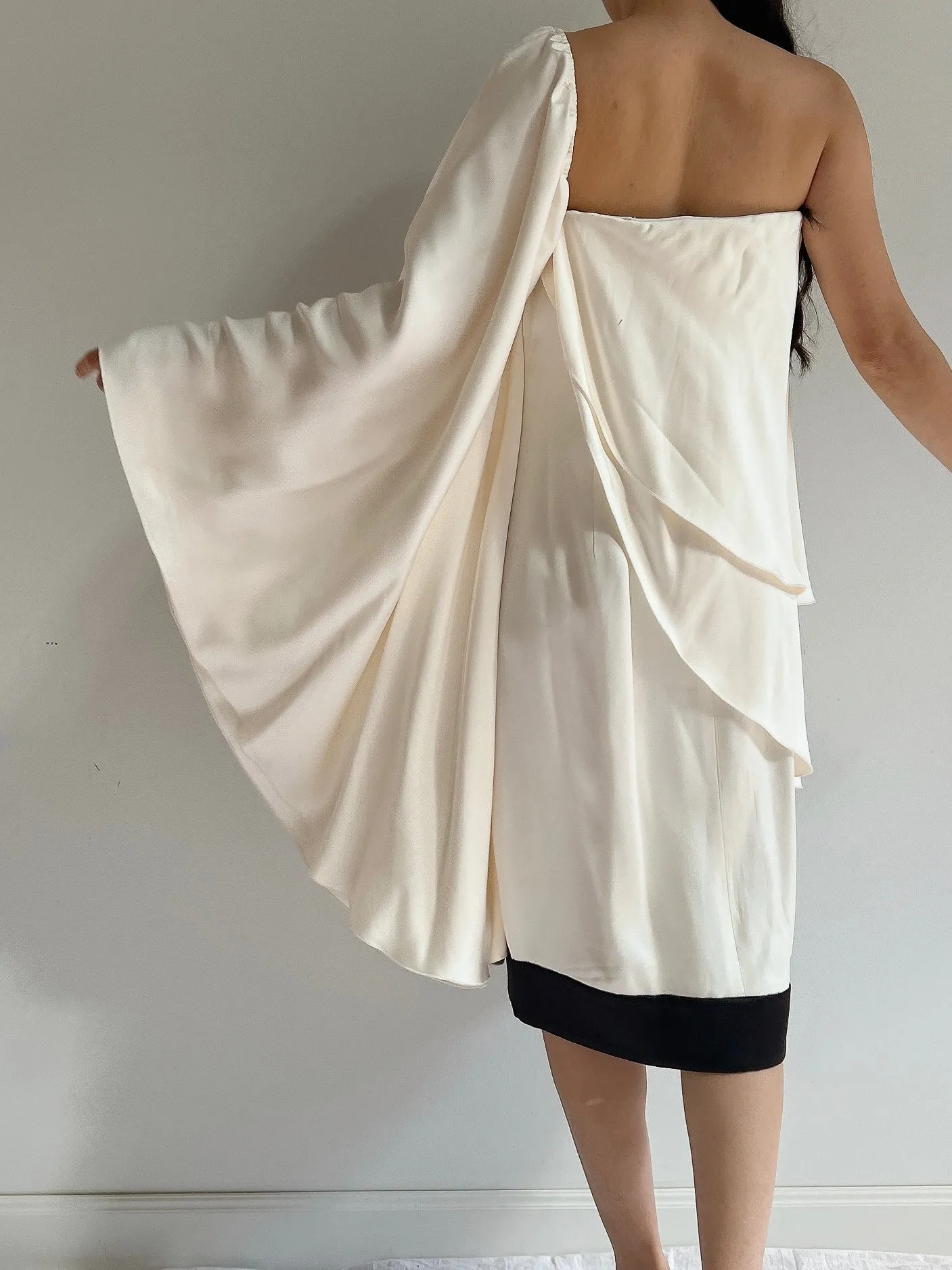 Vintage Giorgio Armani Silk Tiered Dress - L/45