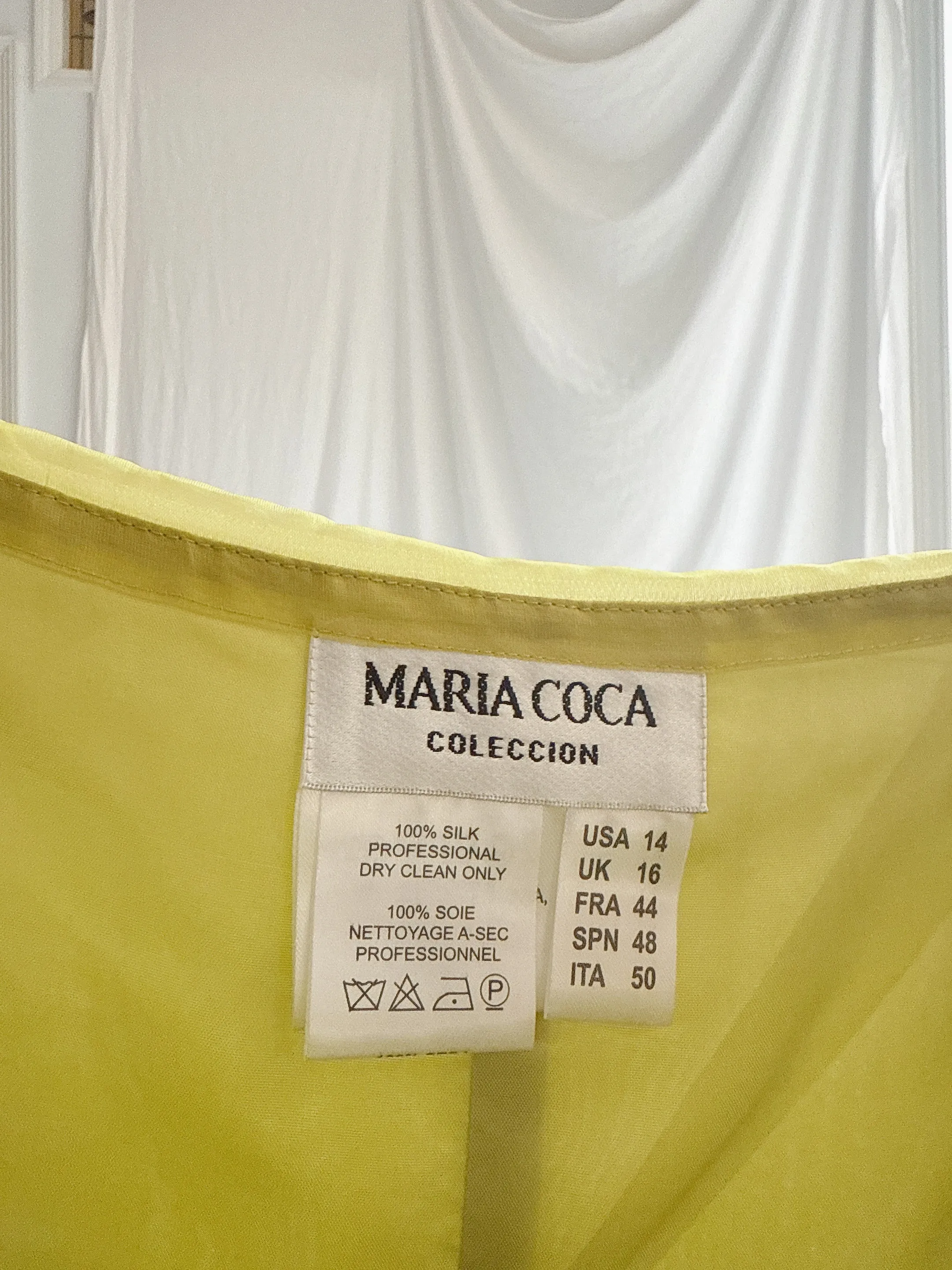 Vintage Maria Coca Silk Organza Tiered Skirt - L/US 14