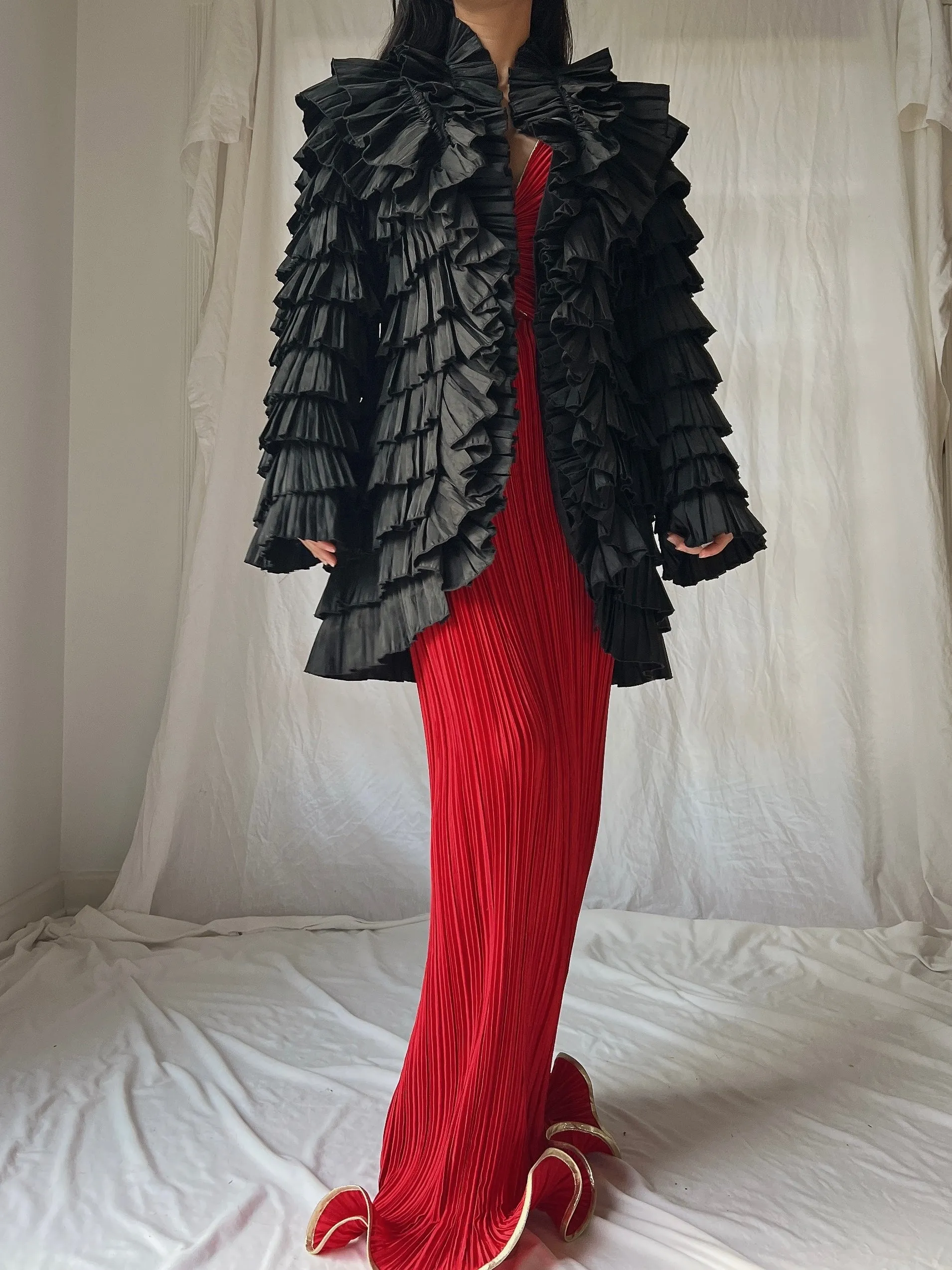 Vintage Ruffle Tiered Jacket - S-M
