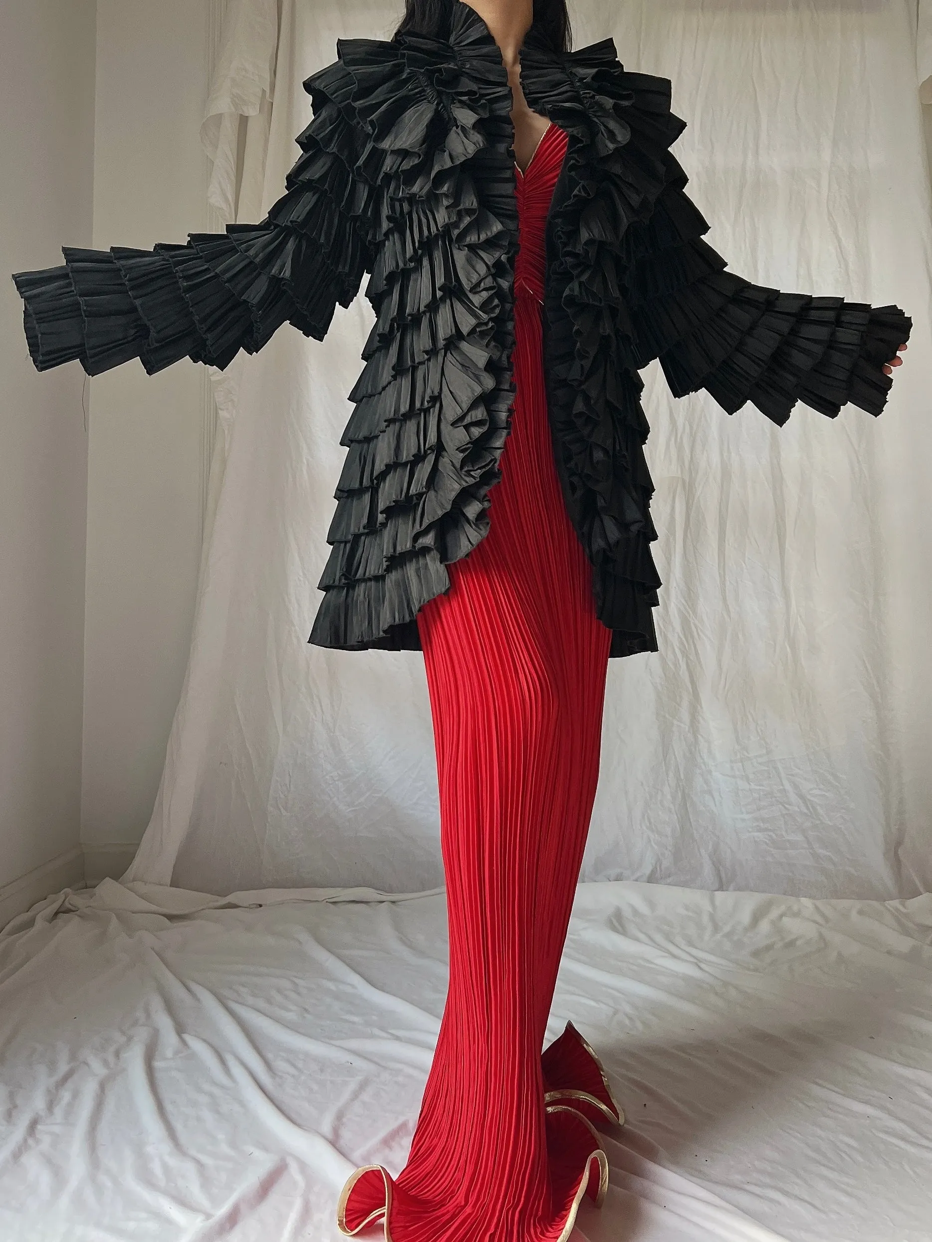 Vintage Ruffle Tiered Jacket - S-M