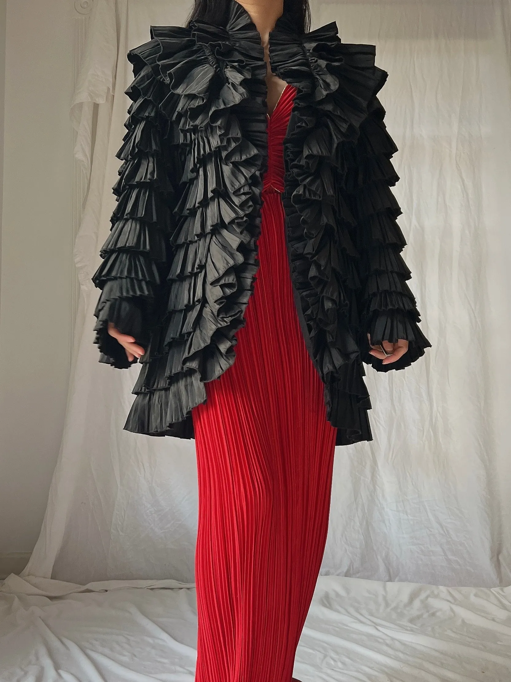 Vintage Ruffle Tiered Jacket - S-M