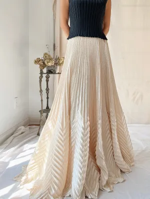 Vintage Satin Pleated Skirt - OSFM
