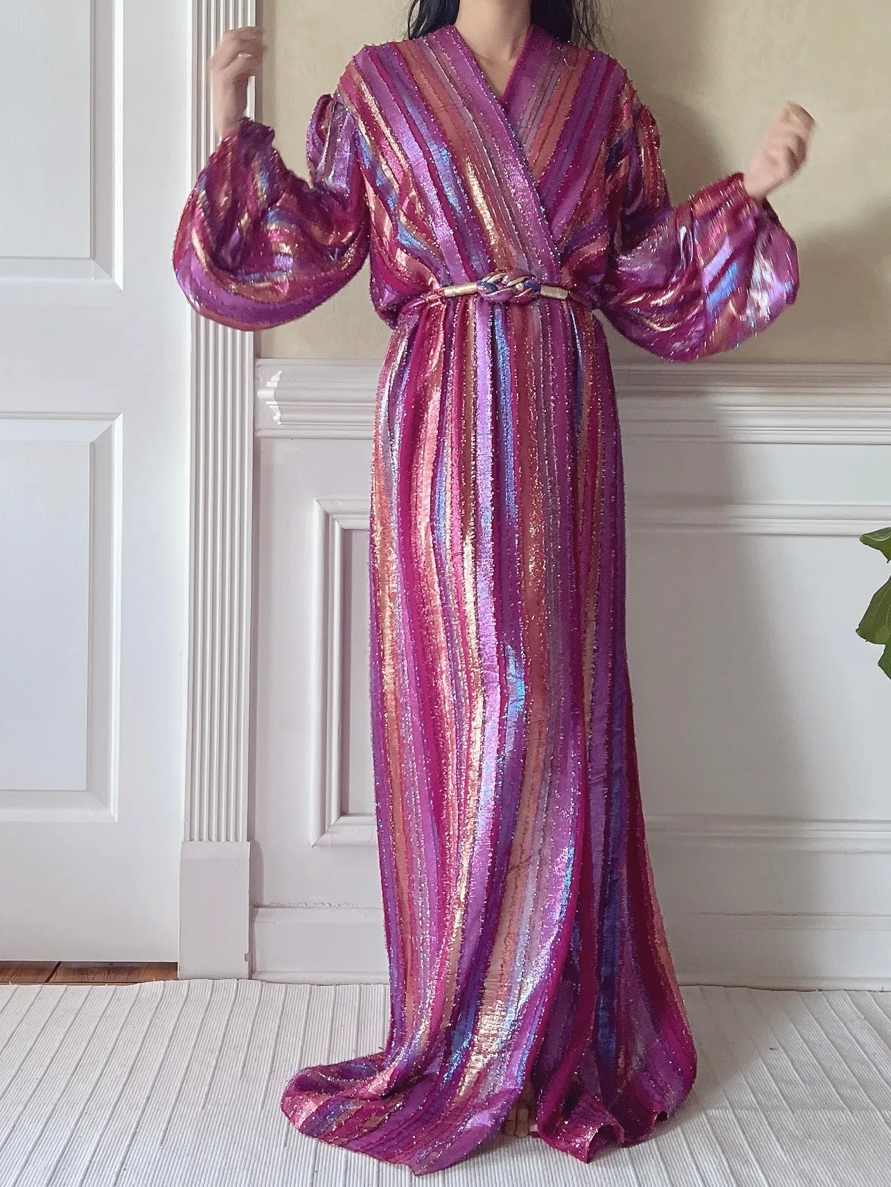 Vintage Victor Costa Lurex Gown - M/L