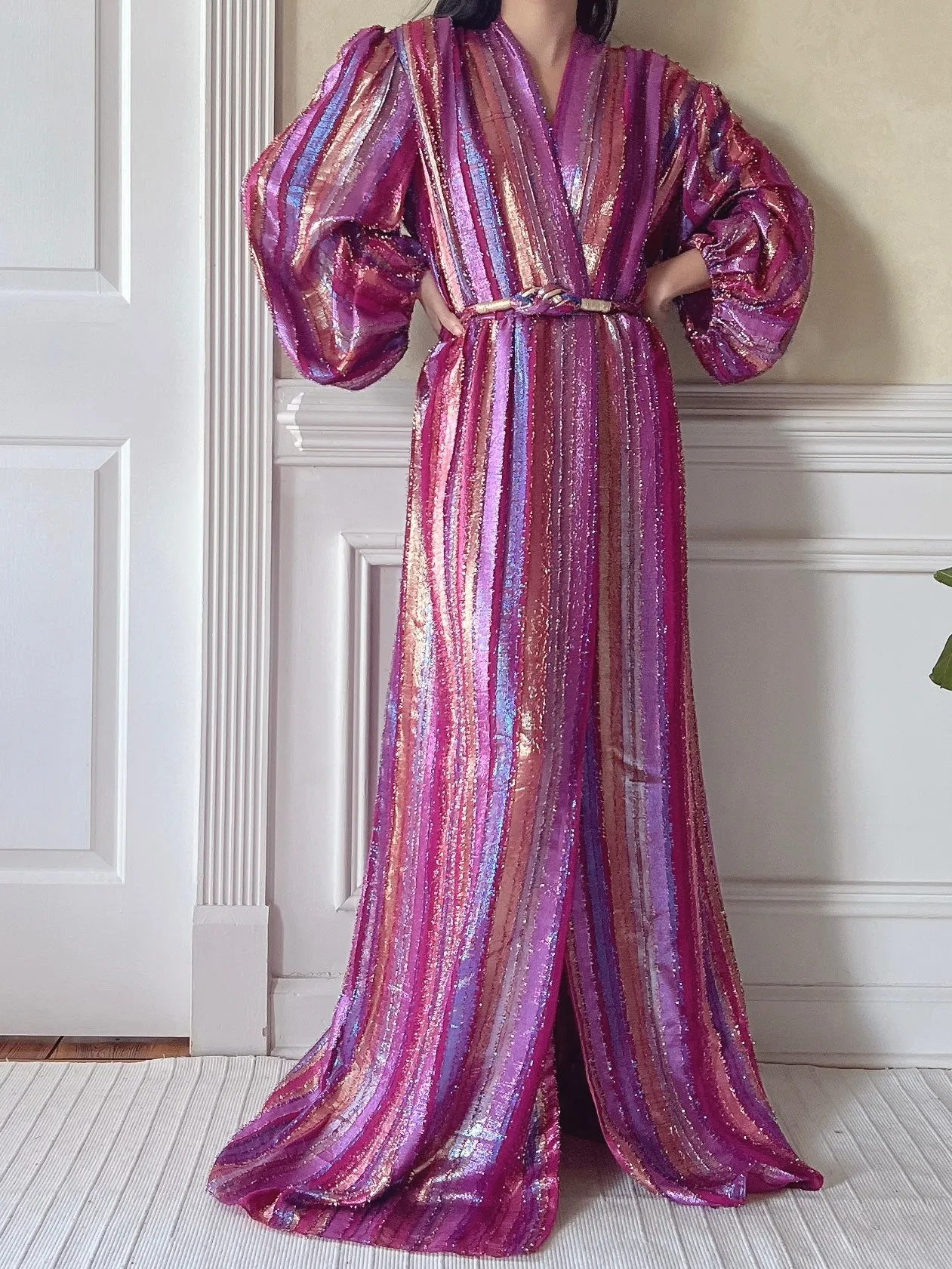 Vintage Victor Costa Lurex Gown - M/L