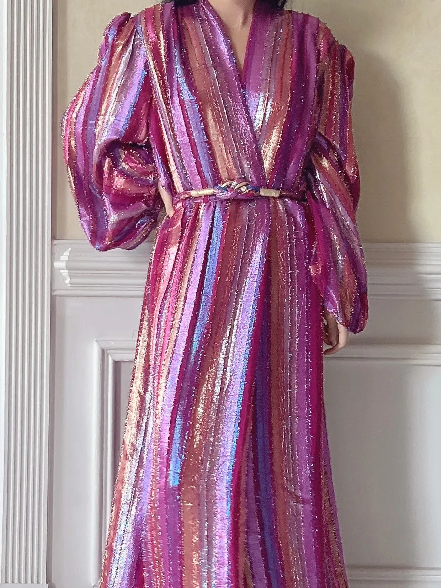 Vintage Victor Costa Lurex Gown - M/L