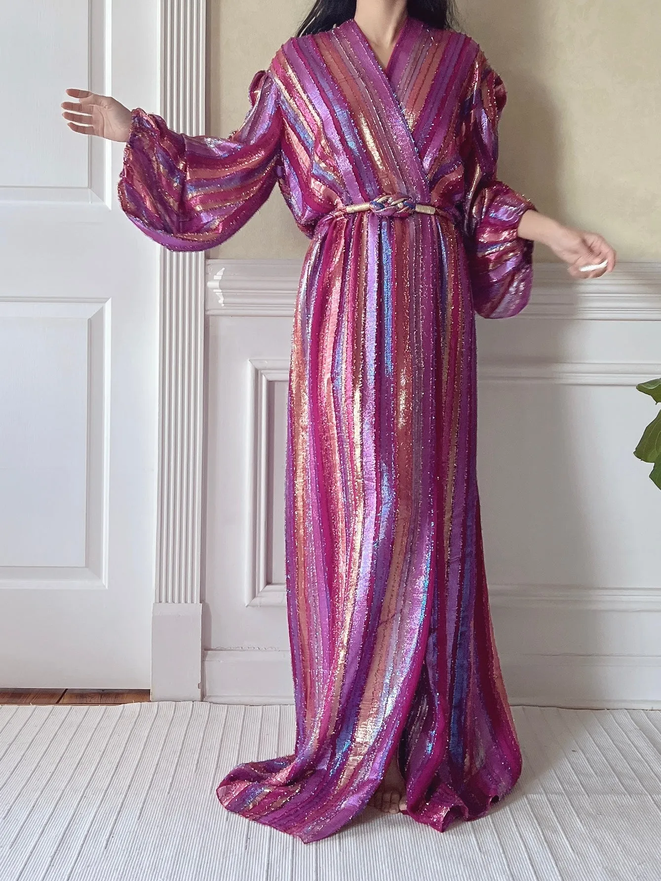 Vintage Victor Costa Lurex Gown - M/L