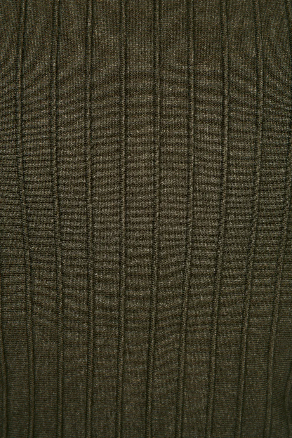 Waisted Knitted Dress in Khaki