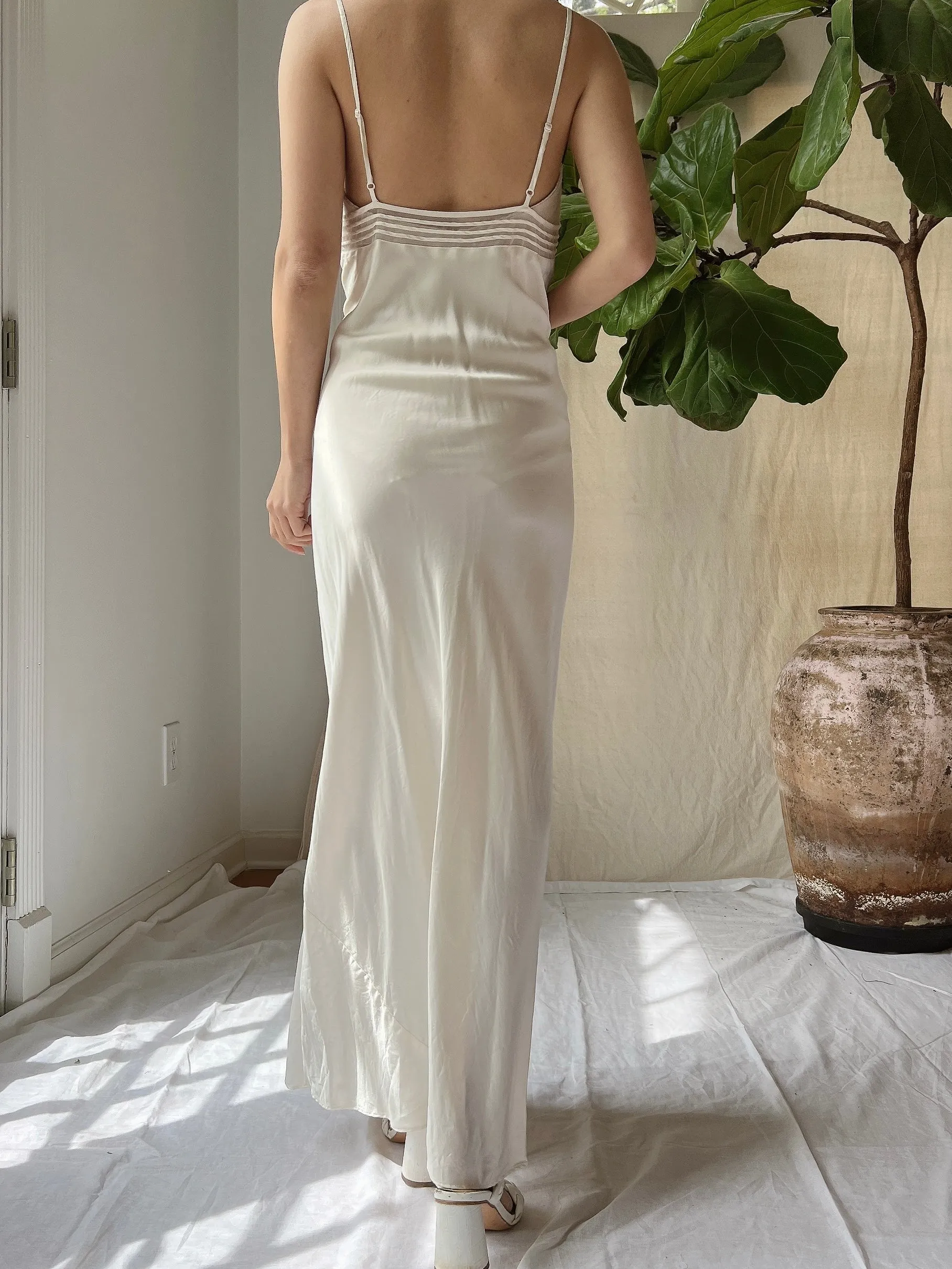 Y2K Silk Illusion Slip Dress - M