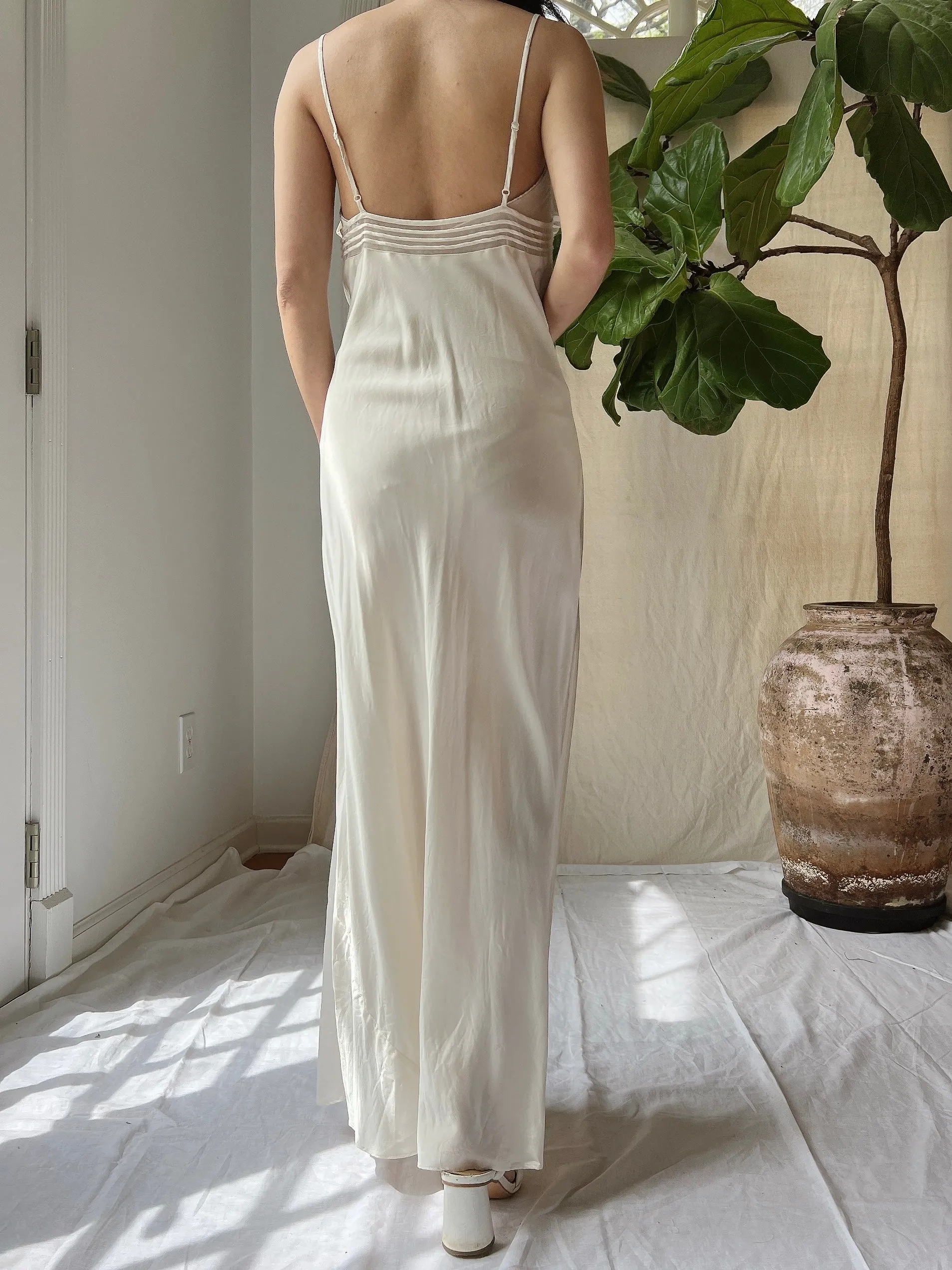 Y2K Silk Illusion Slip Dress - M