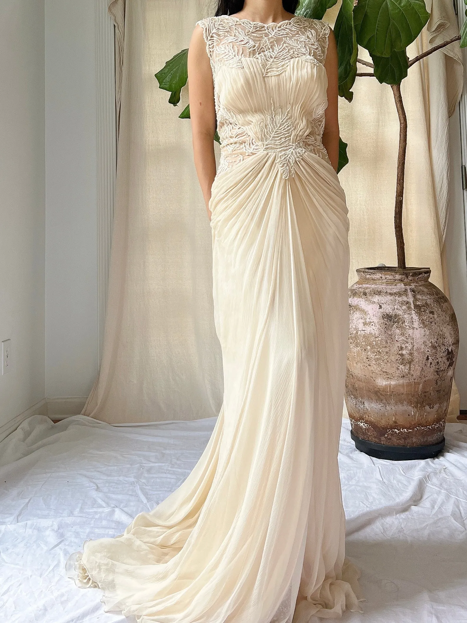 Y2K Tadashi Silk Gown - M/L/10