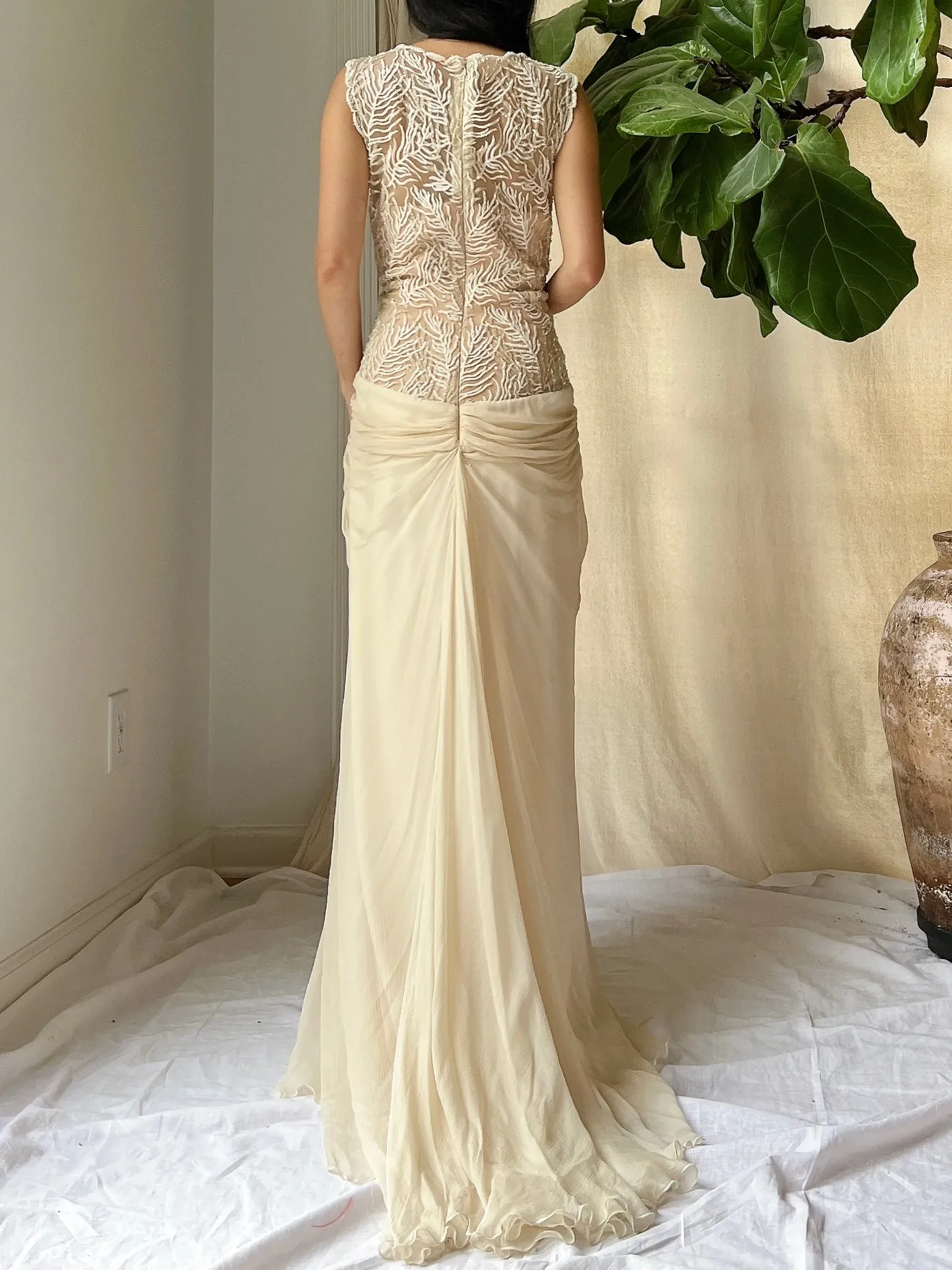Y2K Tadashi Silk Gown - M/L/10