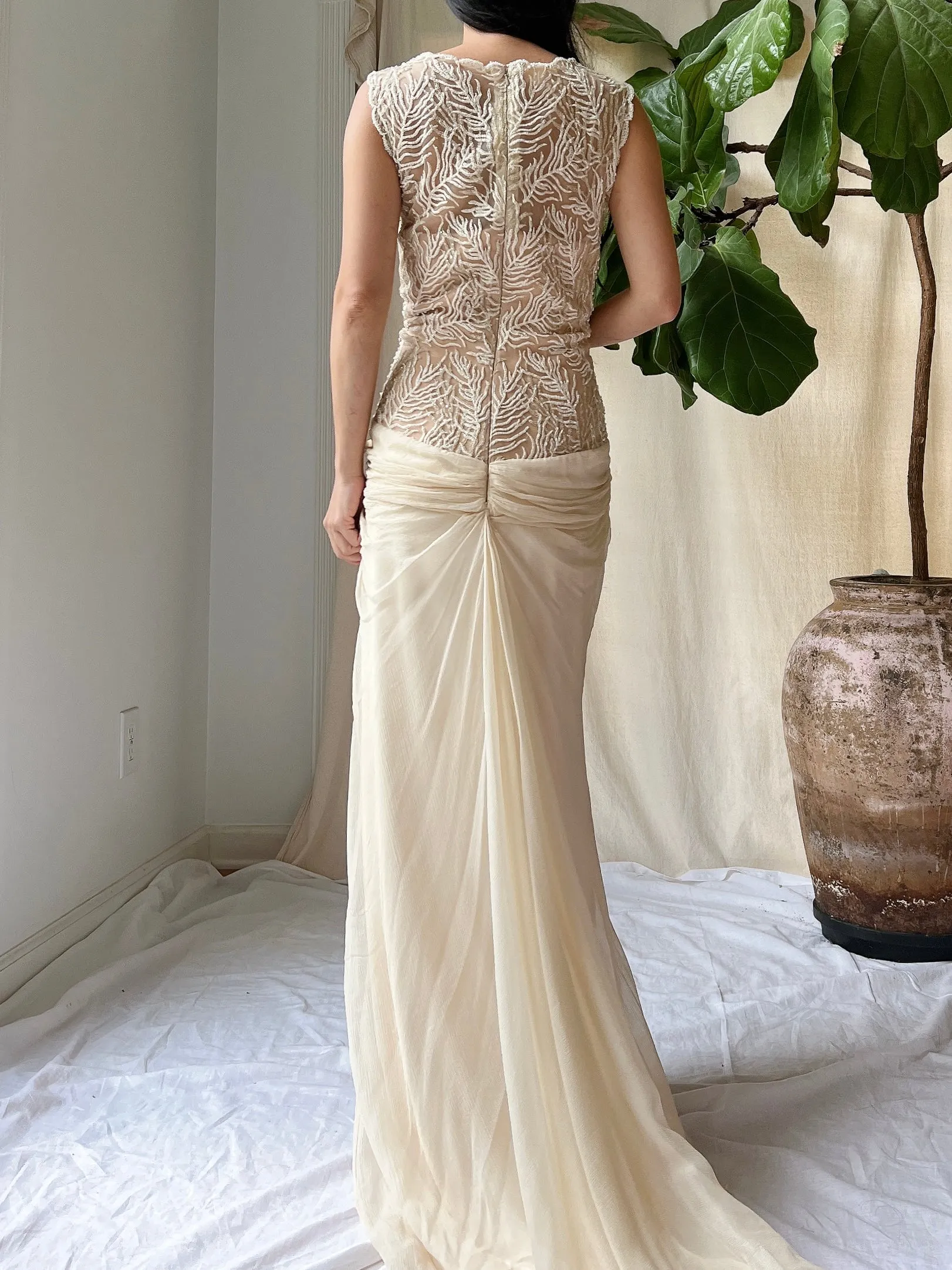 Y2K Tadashi Silk Gown - M/L/10