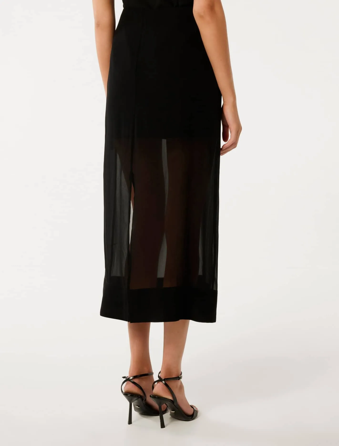 Yolanda Sheer Midi Skirt