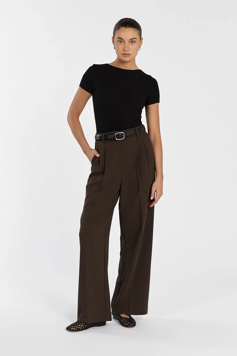 ZENDAYA BITTER CHOC PANT