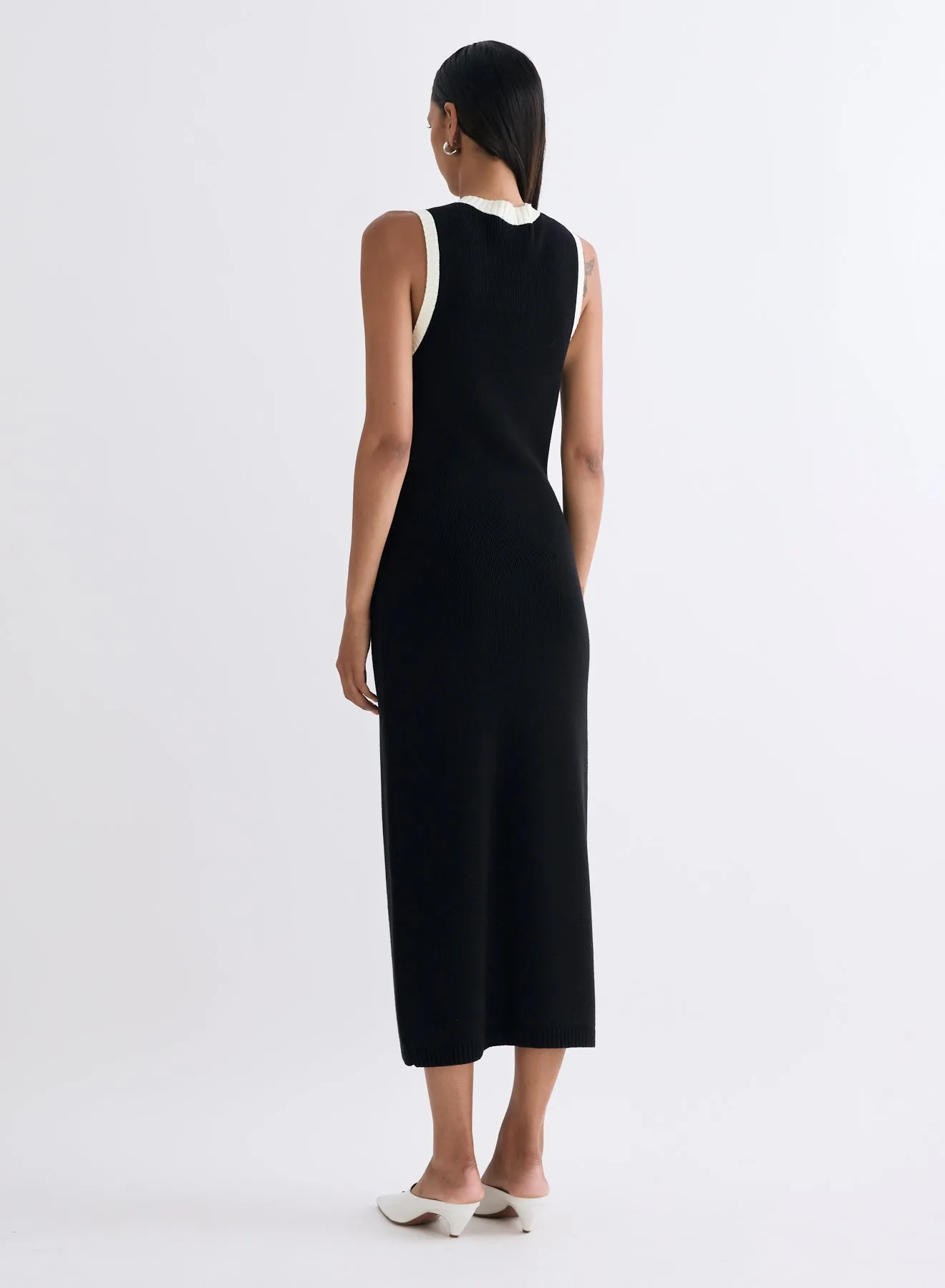ZOE DRESS (RAVEN W/ SILENCE TRIM)